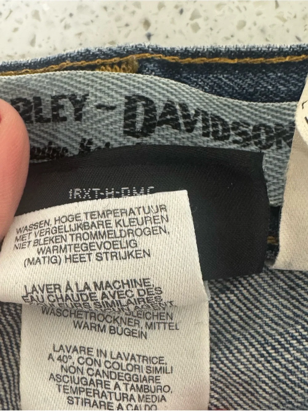 Harley Davidson Blue Denim Jeans Men’s 36x32 Straight Leg Y2K ‘08 Moto Biker